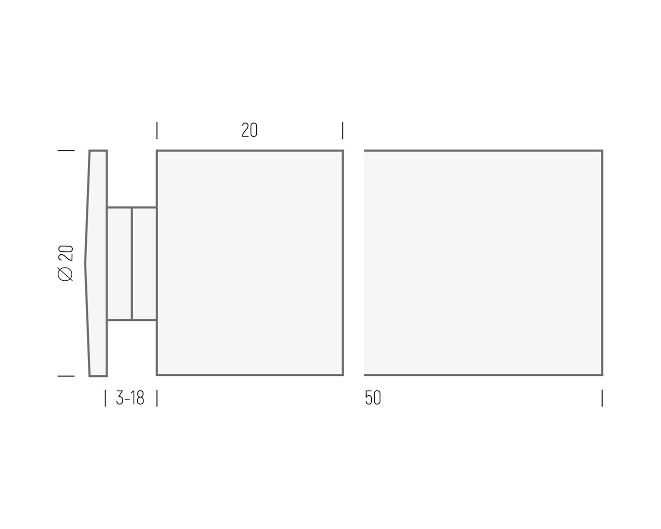 Wandhalter iNOX  li20.20, li20.50