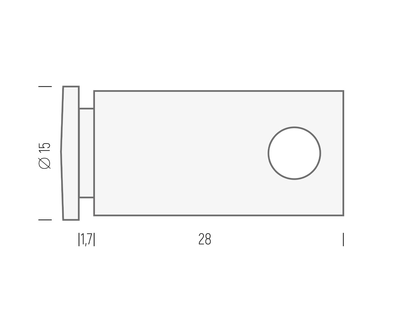 Schildhalter für Stangenmontage iNOX s.st