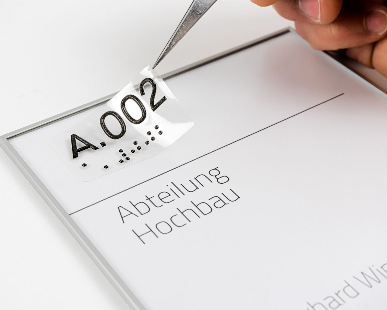 Taktiler Aufkleber zum Nachrüsten