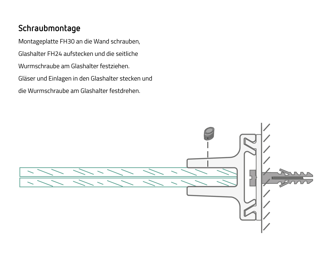 Fahnenschild einseitig KRISTALLINO.kurz