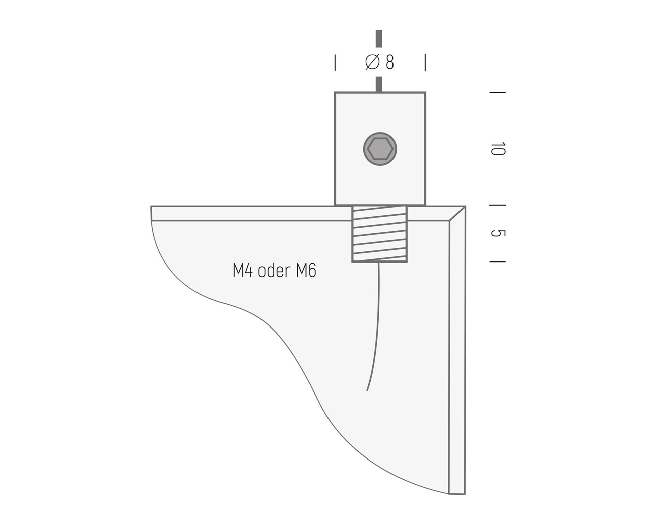 Hängeschildhalter iNOX h4.s