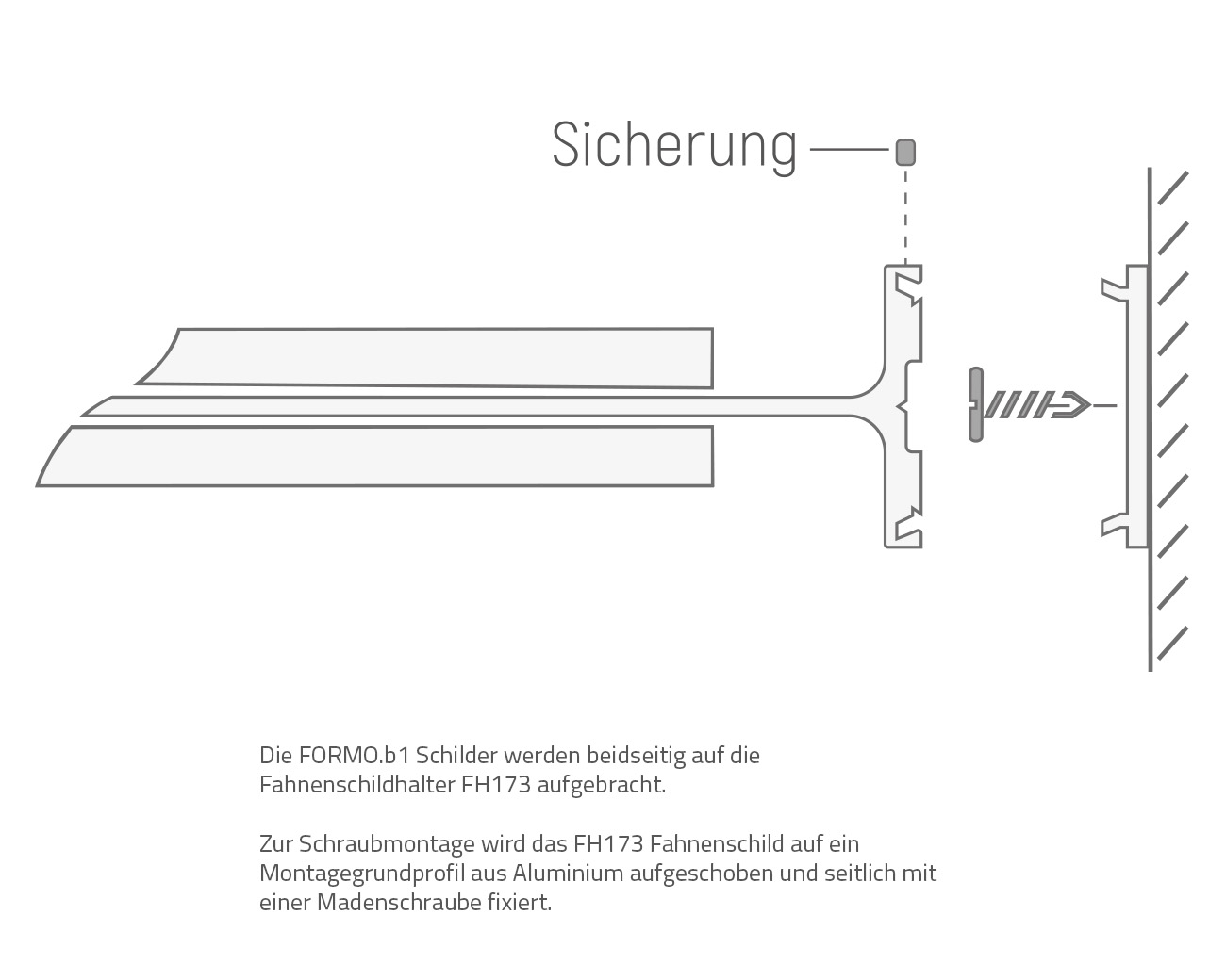 Fahnenschild FORMO.b1 DIREKT / MAGNET