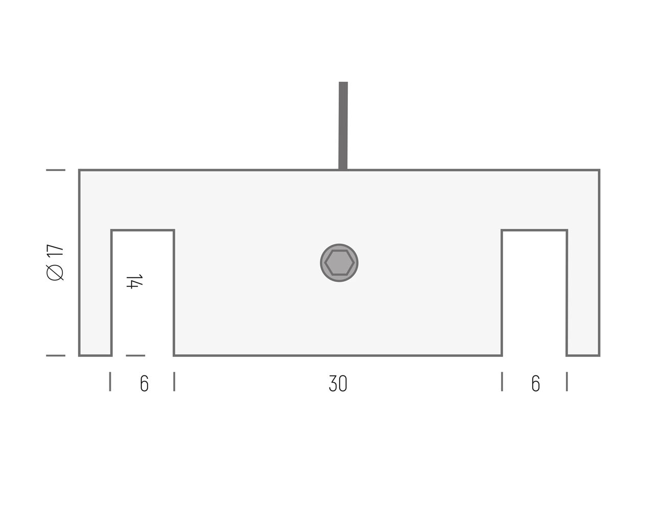 Hängeschildhalter iNOX ob17.s